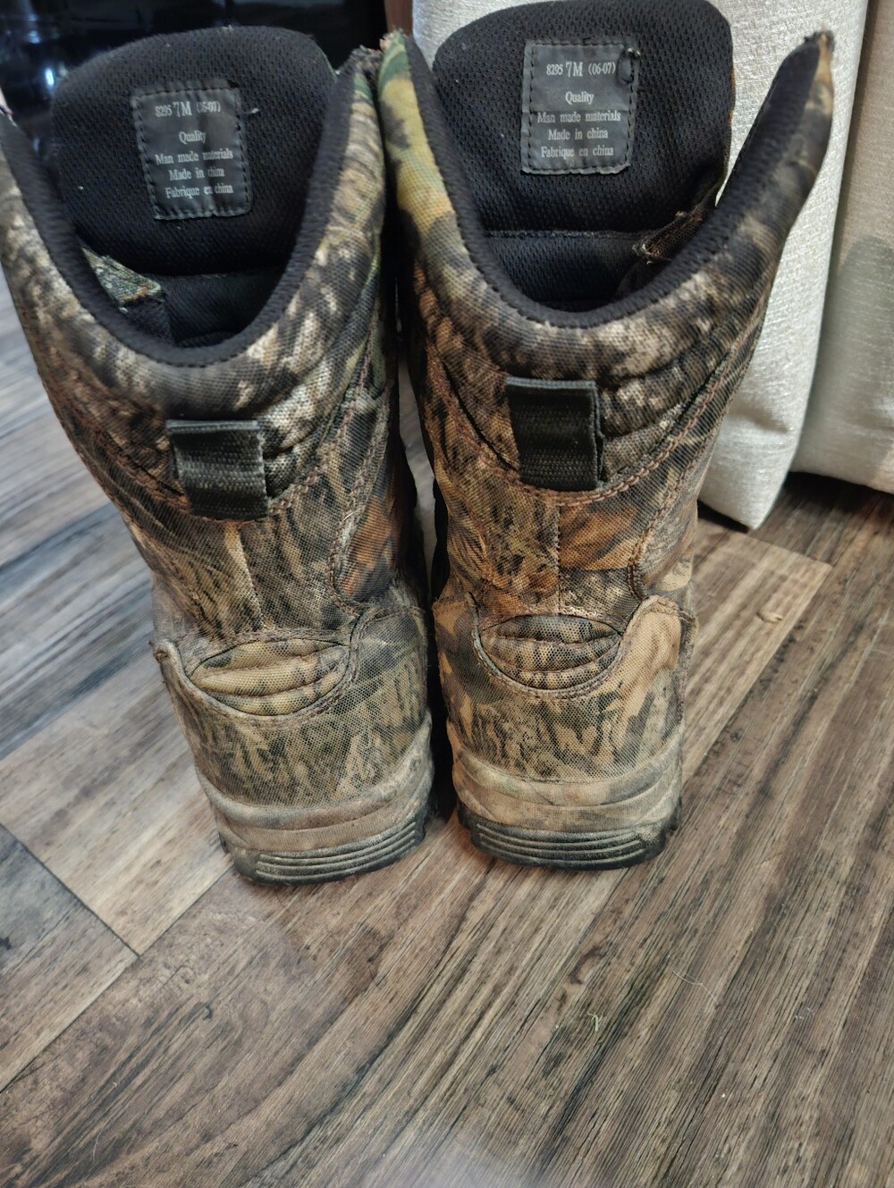 Camouflage Hunting/work Boots - Mens Waterproof Lace-Up Sz 7 - Picture 5 of 5